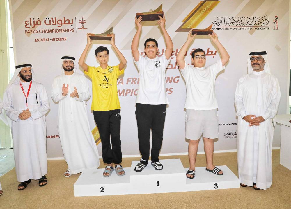 عبدالله حمدان وراشد الخاصوني وحمد الرحومي يتوجون الفائزين