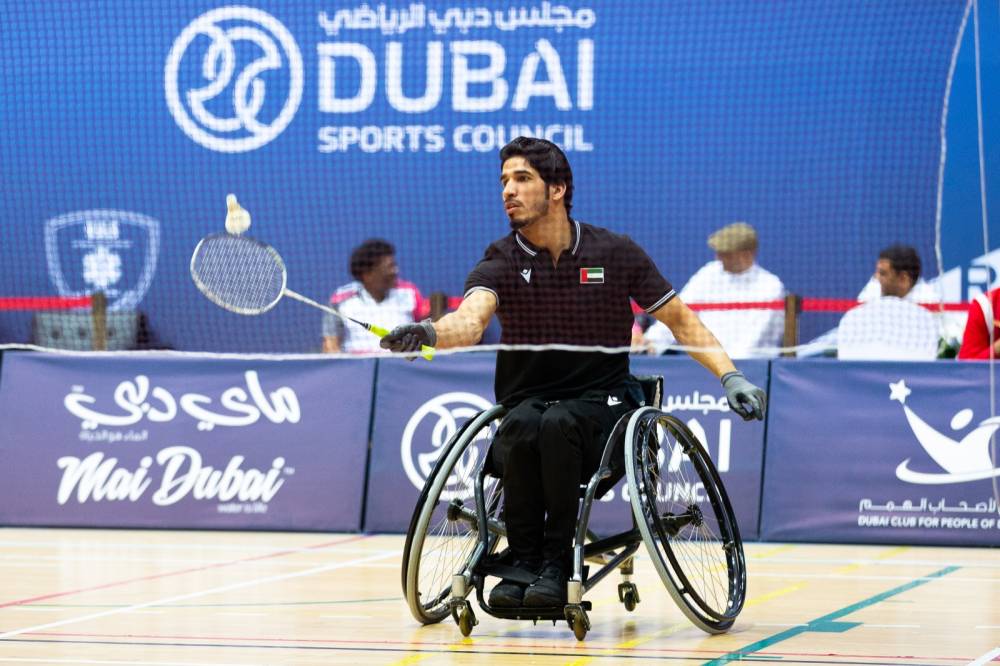 جمال البدواوي خلال مباريات الريشة الطائرة