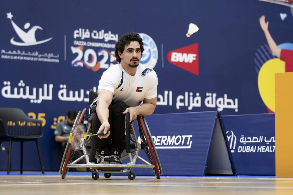 عمير يونس لاعب الإمارات خلال المنافسات