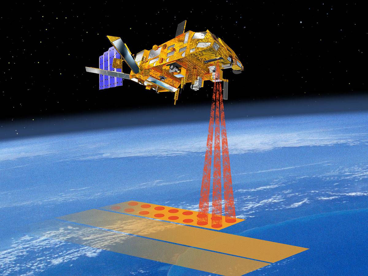 رسم حاسوبي للقمر الصناعي