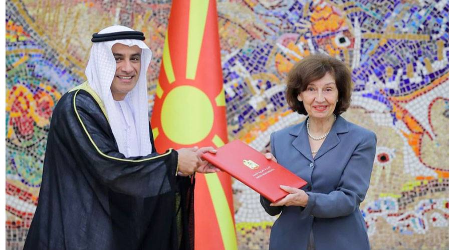 سفير الدولة يقدم أوراق اعتماده إلى رئيسة شمال مقدونيا