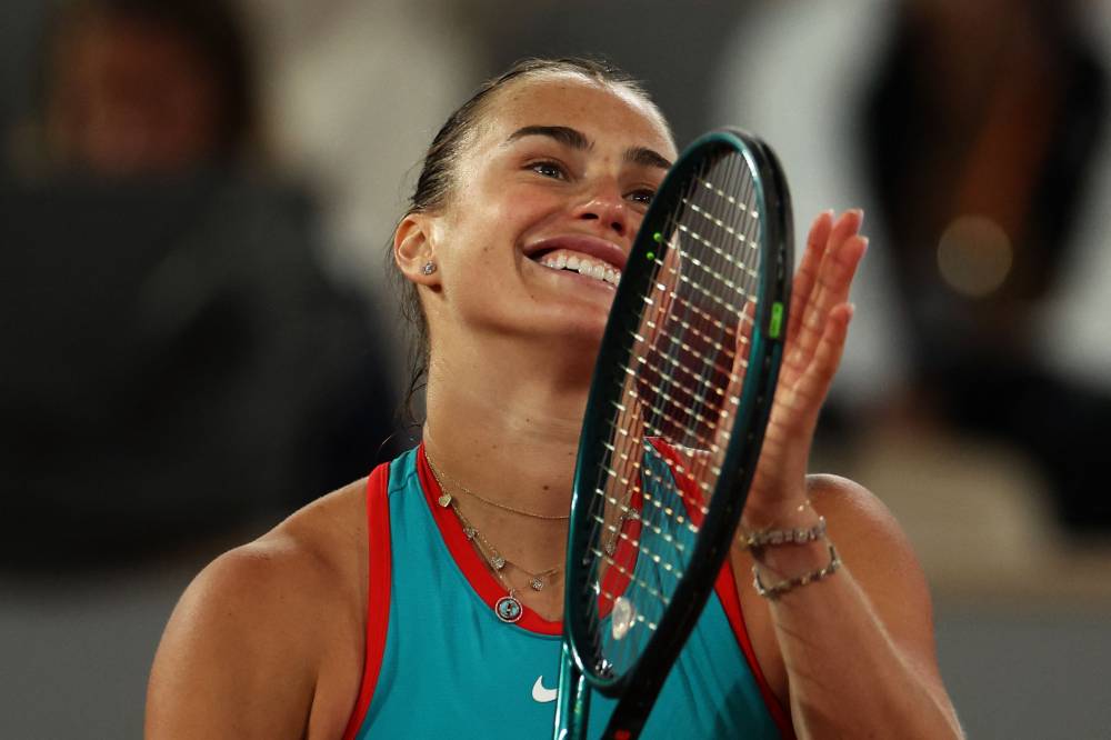  سابالينكا  سعيدة