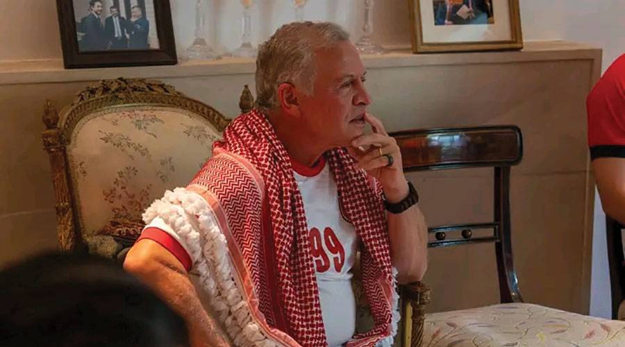 عبدالله الثاني يتابع المباراة