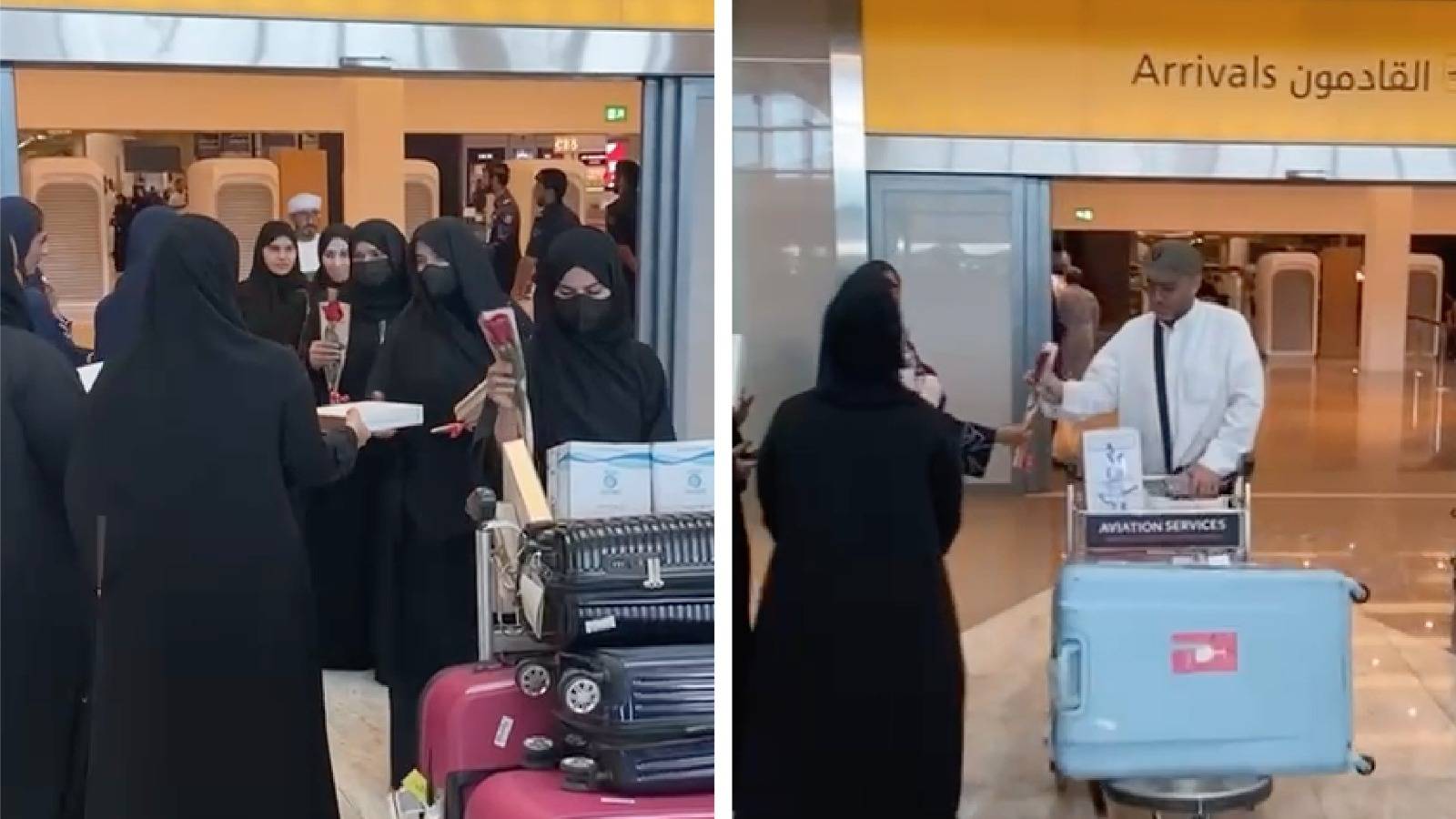 أبوظبي تستقبل الحجاج بالورود