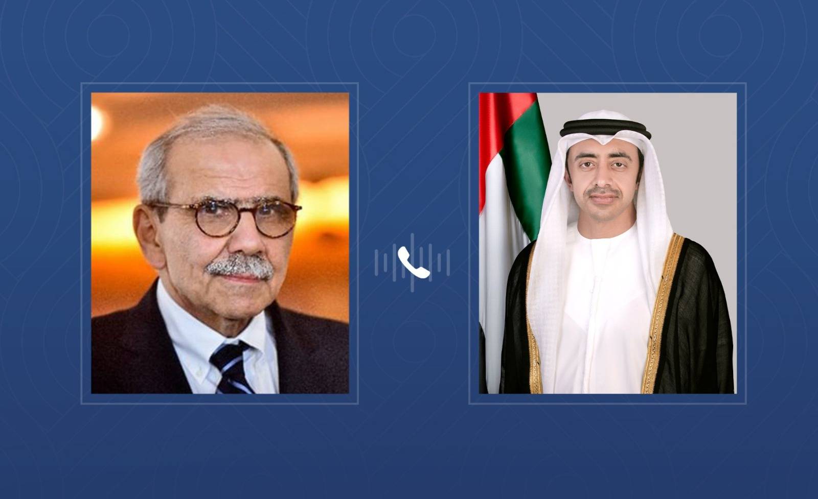 عبدالله بن زايد و نواف سلام يبحثان هاتفياً تداعيات الاستهداف العسكري الإسرائيلي لإيران