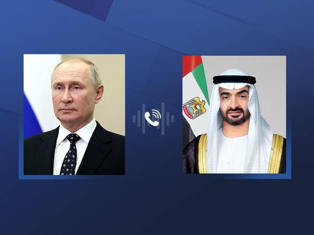محمد بن زايد وبوتين يبحثان هاتفياً سبل احتواء التصعيد في المنطقة