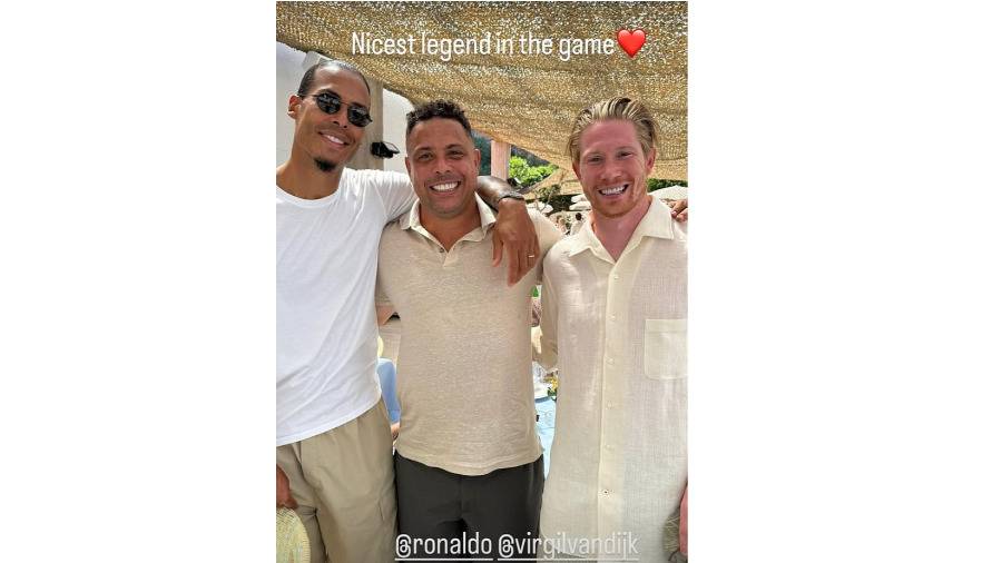 الظاهرة رونالدو يجمع دي بروين وفان دايك