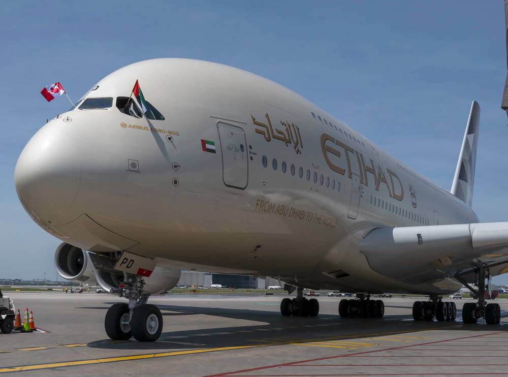 طائرة طيران الاتحاد من طراز A380