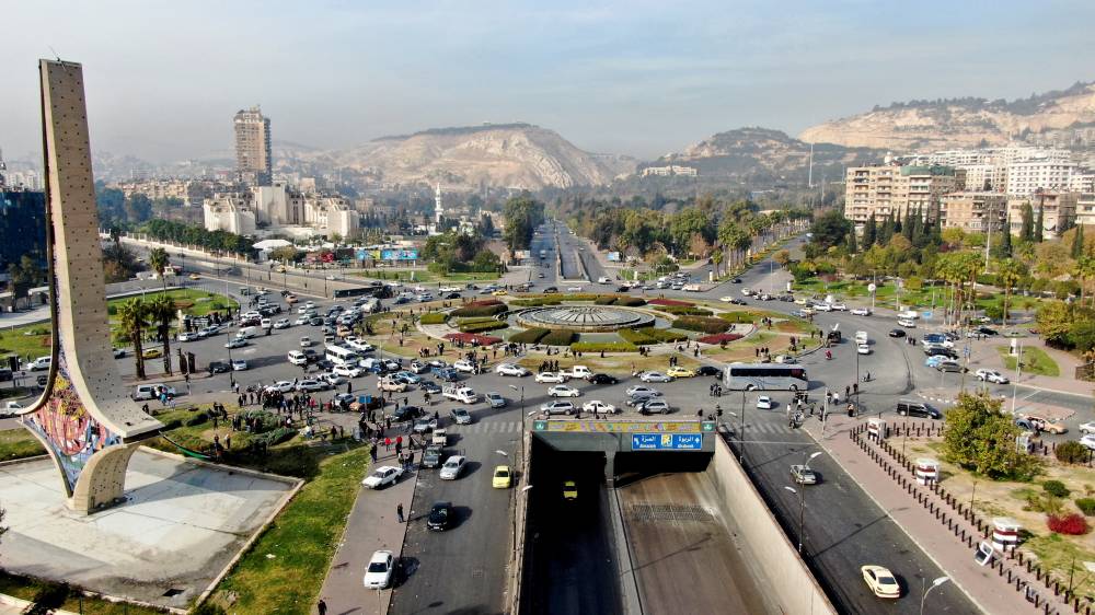 ساحة الأمويين في دمشق (رويترز)