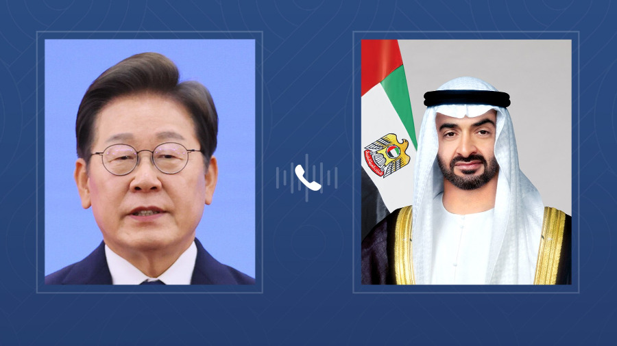 محمد بن زايد يبحث تعزيز الشراكة مع الرئيس الكوري