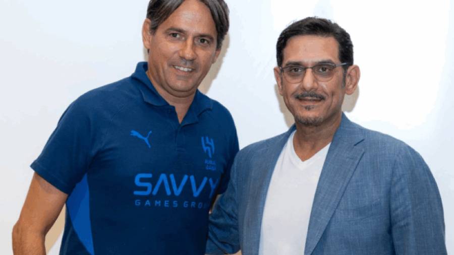 نواف بن سعد والمدرب أنزاغي