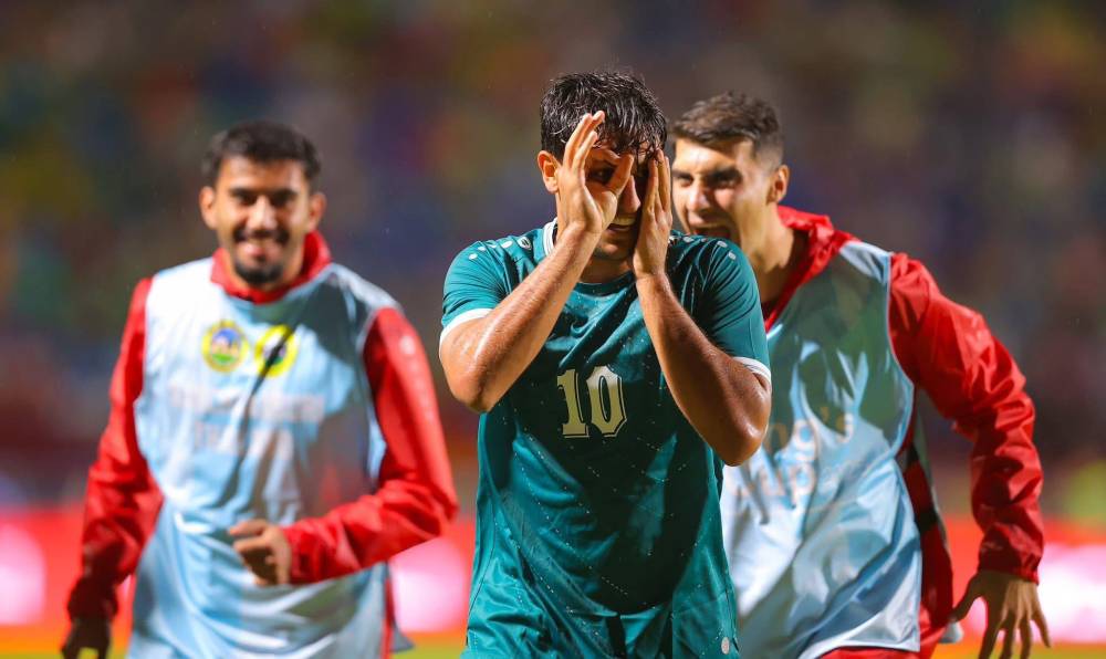 مهند علي بعد تسجيله هدف الفوز