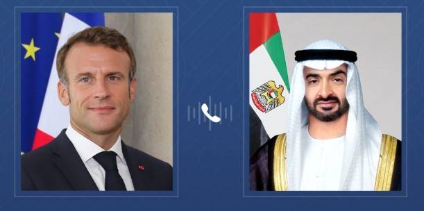 محمد بن زايد والرئيس الفرنسي: الاعتداء الإسرائيلي على قطر يهدد أمن المنطقة