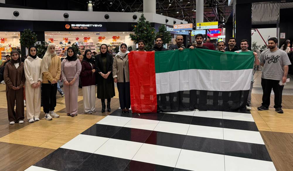 --سفارة الامارات في موسكوتستقبل 	الطلبة الاماراتيين المشاركين في 	الاولمبياد للامن المالي