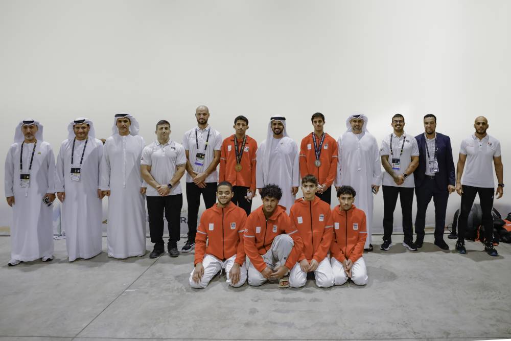 لقطة تذكارية لبعثة الجوجيتسو( تصوير: إبراهيم صادق)