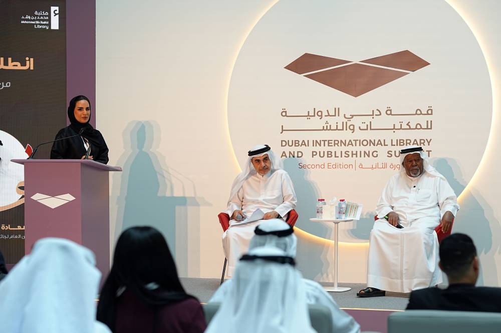 بلال البدور يتحدث عن الجائزة في مكتبة محمد بن راشد آل مكتوم