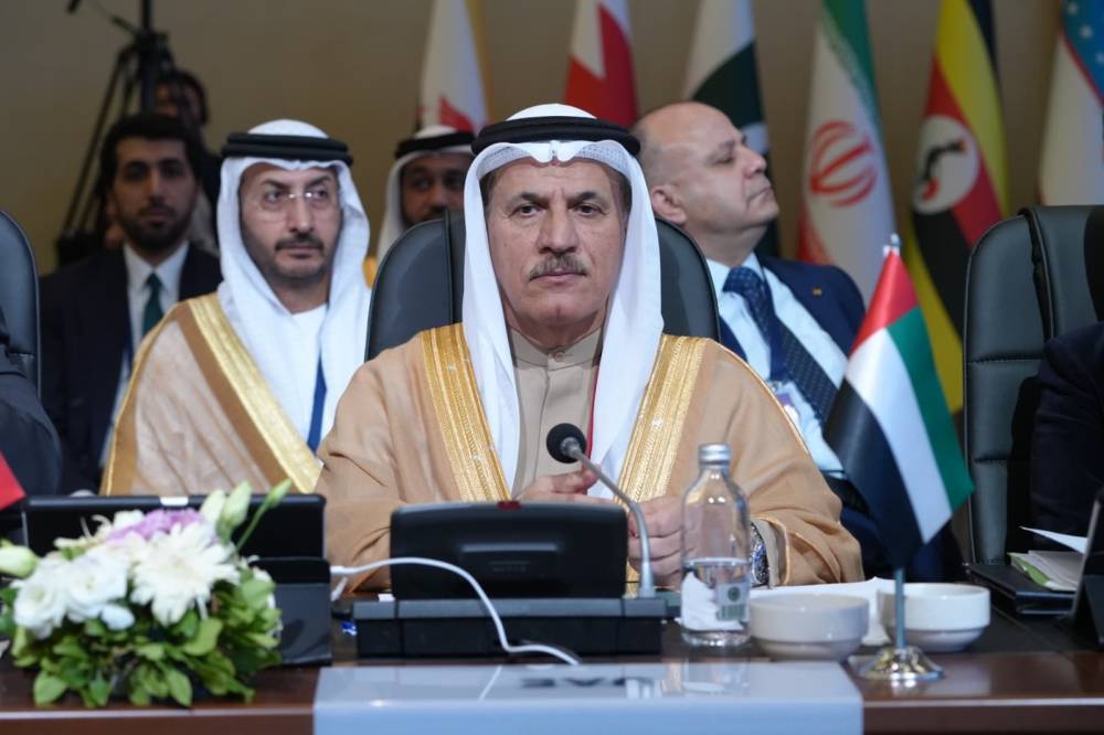 سلطان المنصوري يلقي كلمته