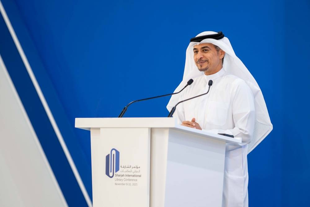  أحمد العامري يلقي كلمته خلال افتتاح المؤتمر