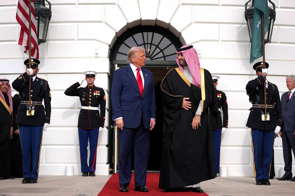  ترامب يرحب بولي العهد السعودي في البيت الأبيض (أ ب)