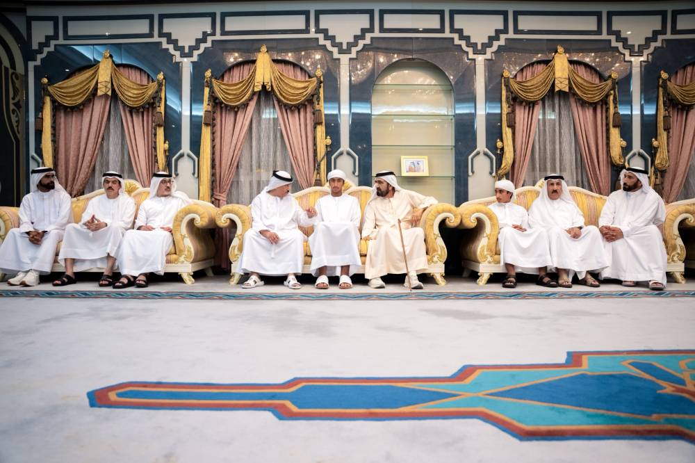 محمد بن راشد يعزي في وفاة أسامة أحمد الشعفار