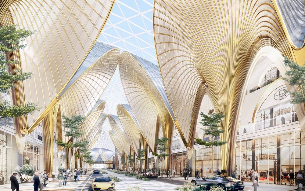جانب من التصميم الداخلي لـ«دبي سكوير مول»