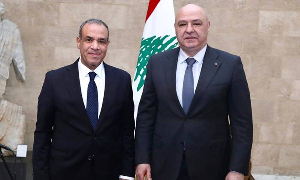   الرئيس اللبناني ووزير الخارجية المصري بدر عبد العاطي(الخليج)
