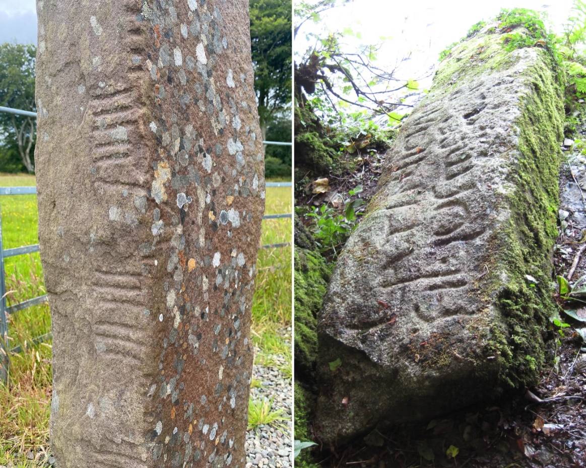 نقوش حجرية مكتوبة بأبجدية أوغام