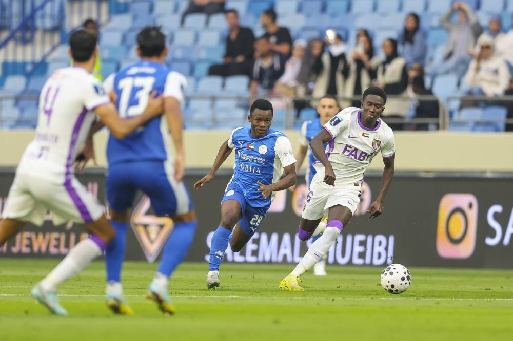 النصر والعين في ذهاب نصف نهائي كاس مصرف ابوظبي (( محمد شعلان ))