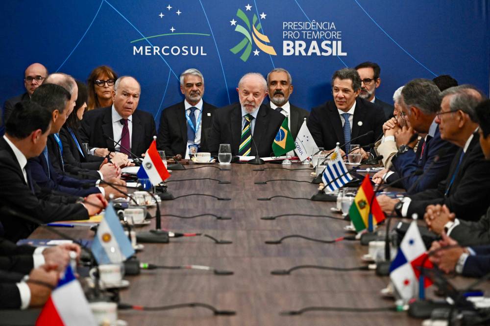 الرئيس البرازيلي لويس إيناسيو لولا دا سيلفا خلال افتتاح قمة ميركوسور