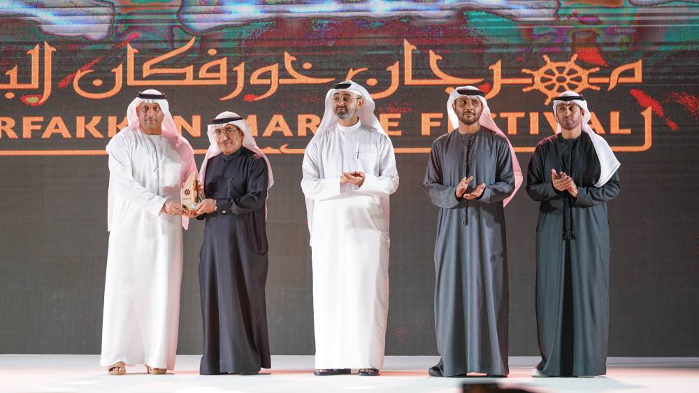 سعيد بن صقر خلال تكريم الرعاة