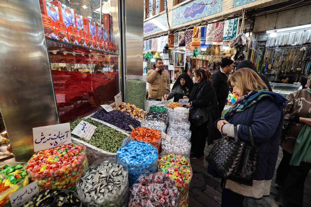 متجر للمنتجات المحلية في بازار طهران