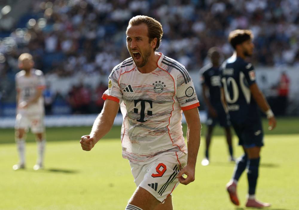 كين يحتفل بهدف في شباك هوفنهايم