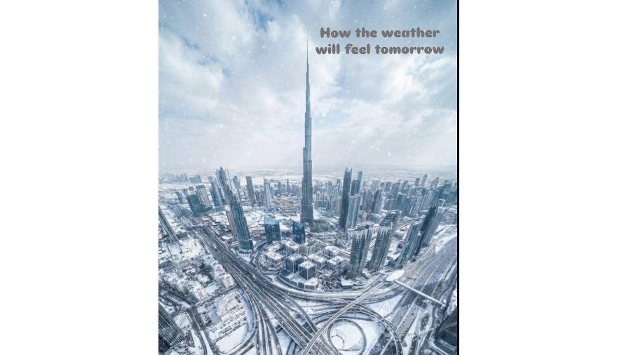 الثلوج تغطي دبي