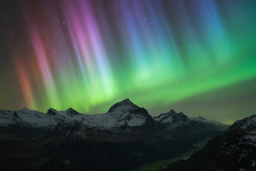 الشفق القطبي بالنمسا 