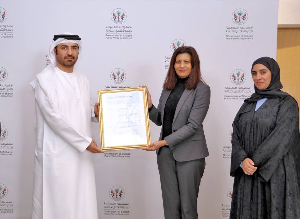 «أشغال الشارقة» تنال «أيزو» في المشتريات المستدامة