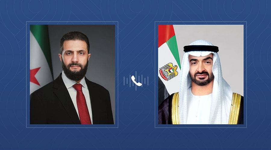 محمد بن زايد: الإمارات حريصة على دعم وحدة سوريا وأمنها واستقرارها