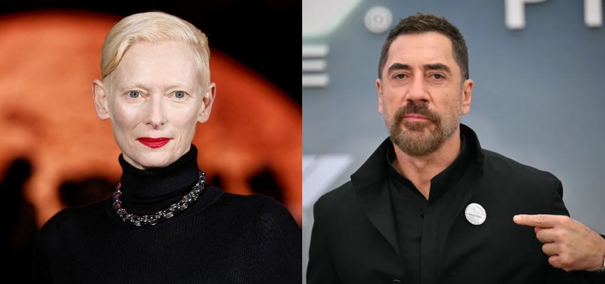 خافيير بارديم (يمين) وتيلدا سوينتون في صورة مركبة