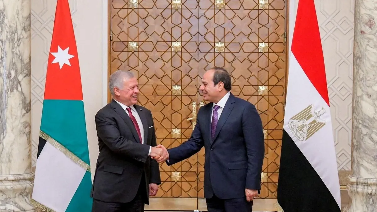 الرئيس المصري وملك الأردن يجددان رفضهما تهجير الفلسطينيين