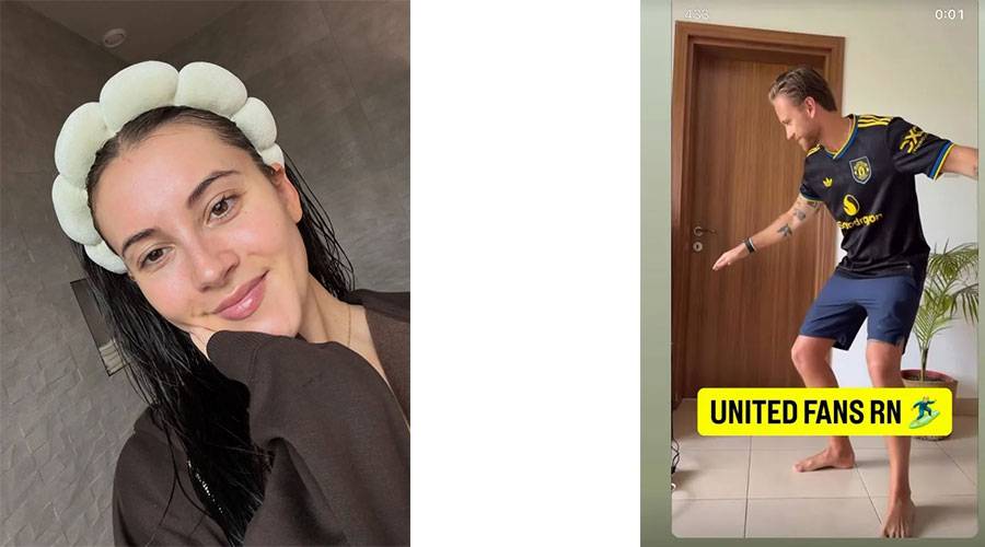 خطيبة راشفورد سعيدة في برشلونة.. ولياو يشعل جماهير يونايتد