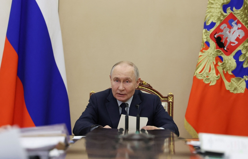 بوتين خلال اجتماع الحكومة