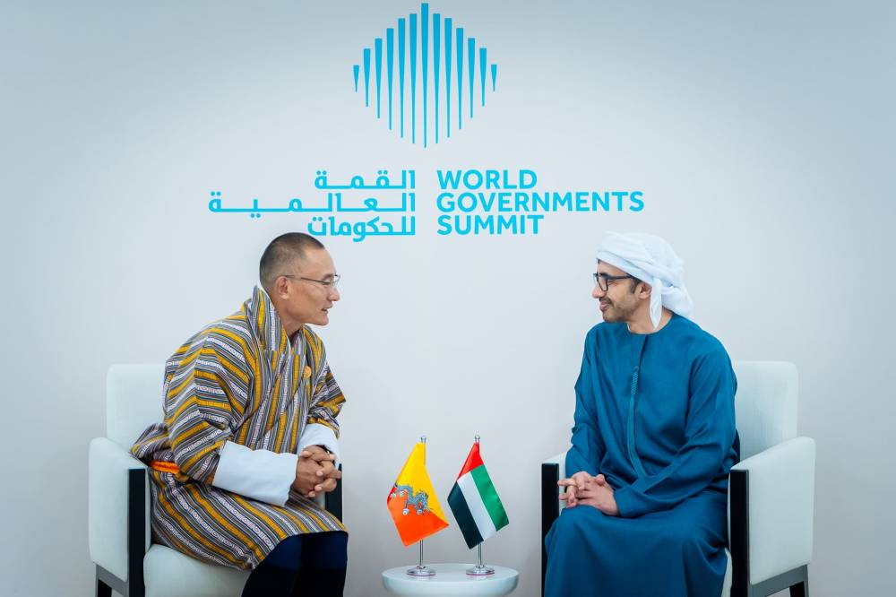 عبدالله بن زايد يبحث العلاقات مع دوق إدنبرة ورئيس وزراء بوتان ووزير خارجية بنين