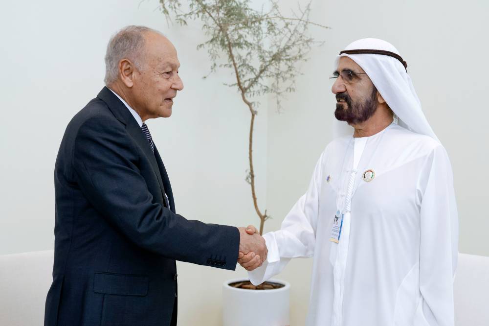 محمد بن راشد يبحث مع أبو الغيط تعزيز العمل العربي المشترك