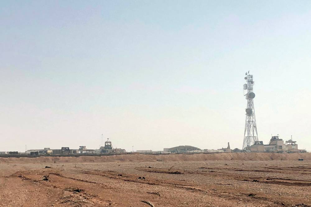 صورة أرشيفية تظهر قاعدة التنف العسكرية في جنوب سوريا (أ ب)