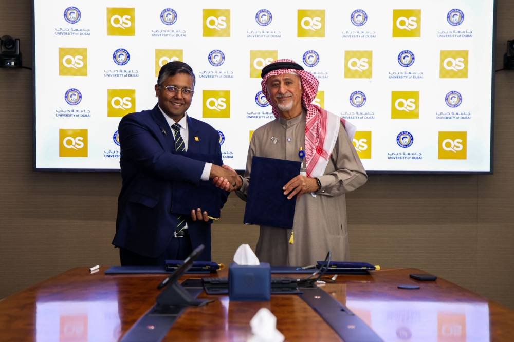 شراكة بين جامعة دبي و«كيو إس» للارتقاء بالتصنيف والسمعة الأكاديمية