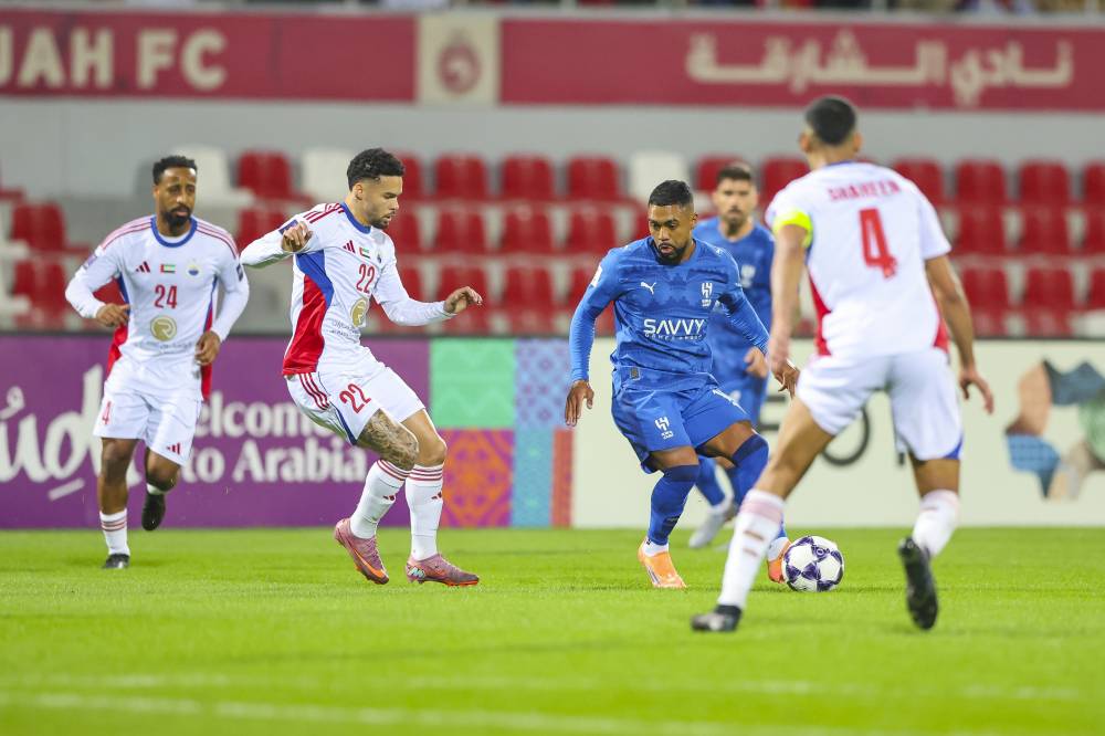 الشارقة والهلال السعودي في دوري ابطال اسيا للنخبة بنادي الاشارقة (محمد شعلان)