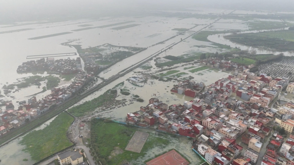 فيضانات بعد ارتفاع منسوب المياه في منطقة القصر الكبير بالمغرب في 6 فبراير 2026 (أرشيفية)