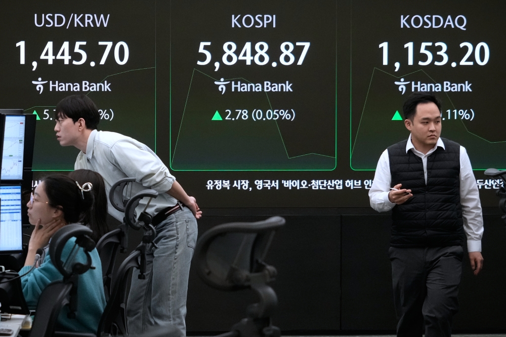 قاعة تعاملات الأسواق الخارجية في بورصة سيول