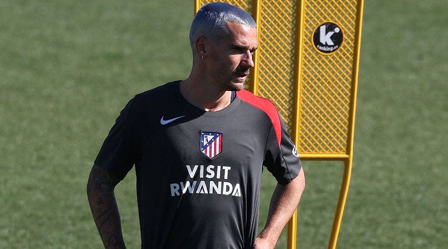 غريزمان في تمرينات الأتلتي قبل مواجهة كلوب بروغ