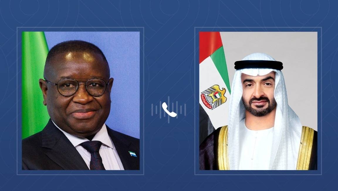 محمد بن زايد ورئيس سيراليون يستعرضان التصعيد العسكري الخطر في المنطقة
