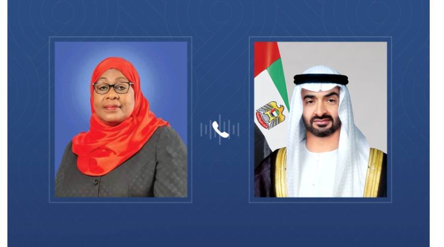 محمد بن زايد يبحث هاتفياً مع رئيسة تنزانيا الاعتداءات الإيرانية السافرة